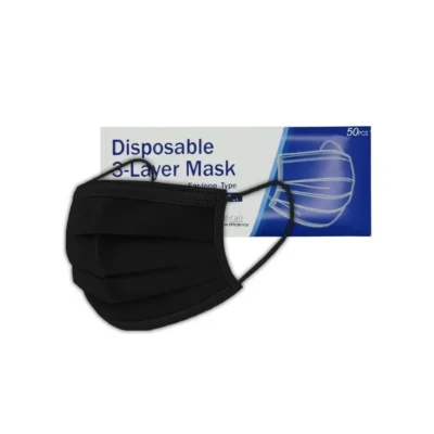 Mascarillas desechables color negro 50 unidades